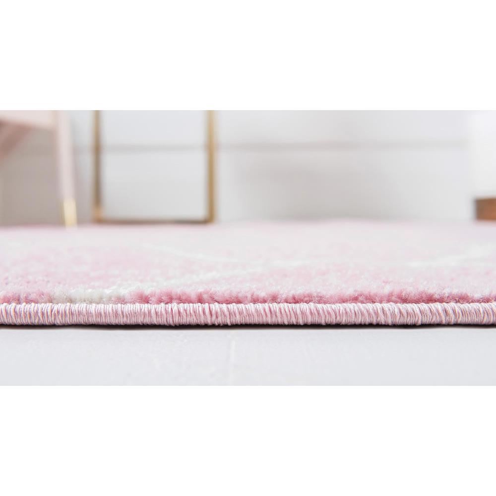 Unique Loom 5 Ft Octagon Rug in Pink (3151540). Picture 5