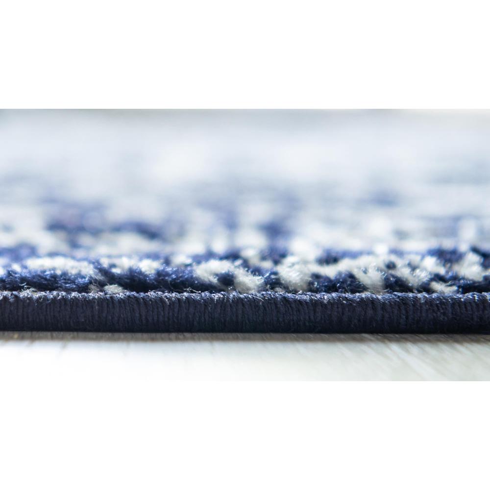 Unique Loom 3 Ft Round Rug in Navy Blue (3150332). Picture 5