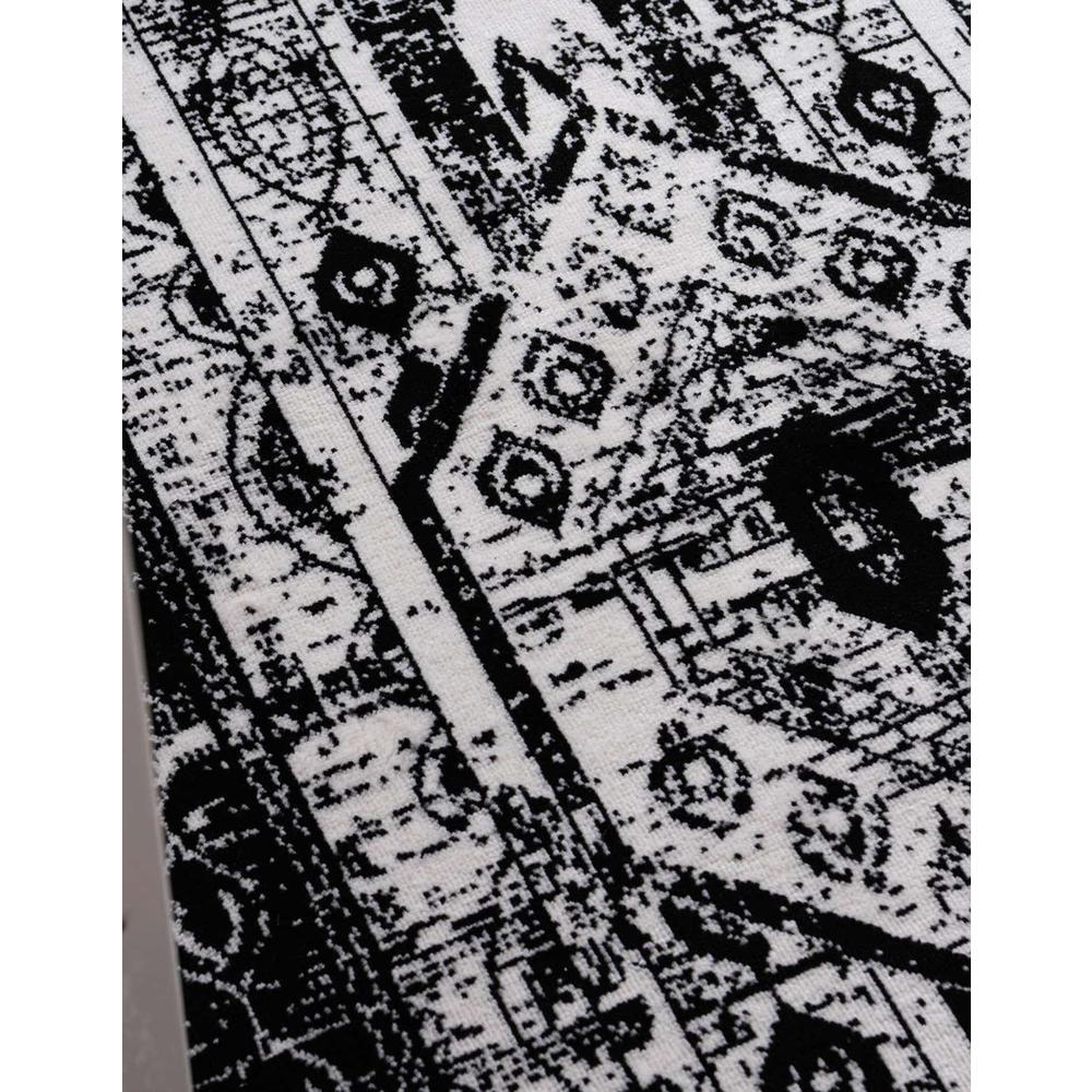 Portland Depoe Area Rug 10' 0" x 14' 0", Rectangular Black and White. Picture 4