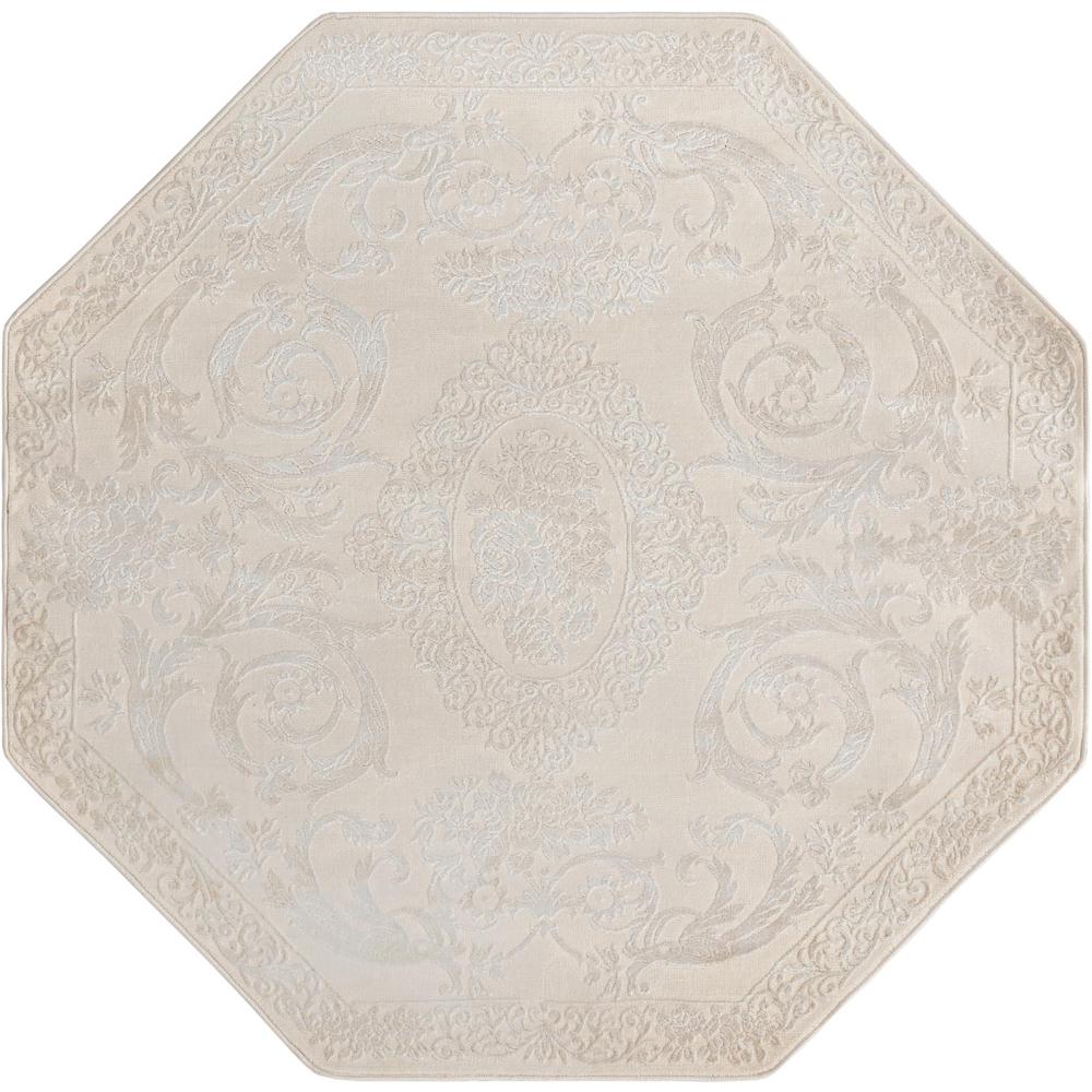 Finsbury Diana Area Rug 5' 3" x 5' 3", Octagon Ivory. Picture 1