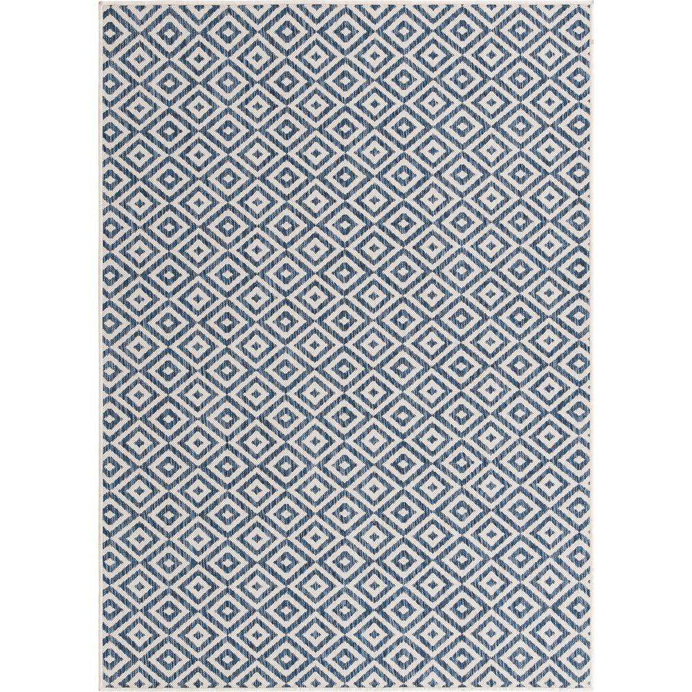 Jill Zarin Outdoor Collection, Area Rug, Blue, 5' 3" x 8' 0", Rectangular. Picture 1