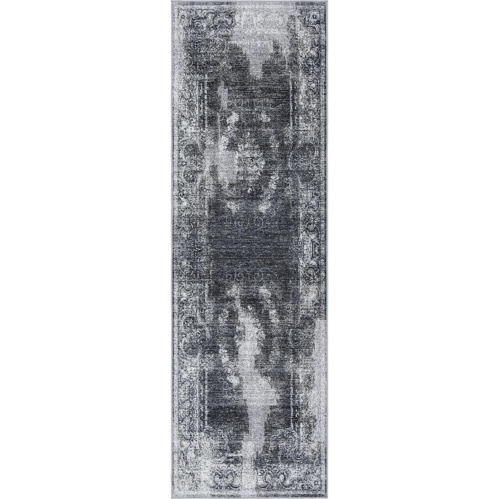 Unique Loom 10 Ft Runner in Charcoal (3149281). Picture 1