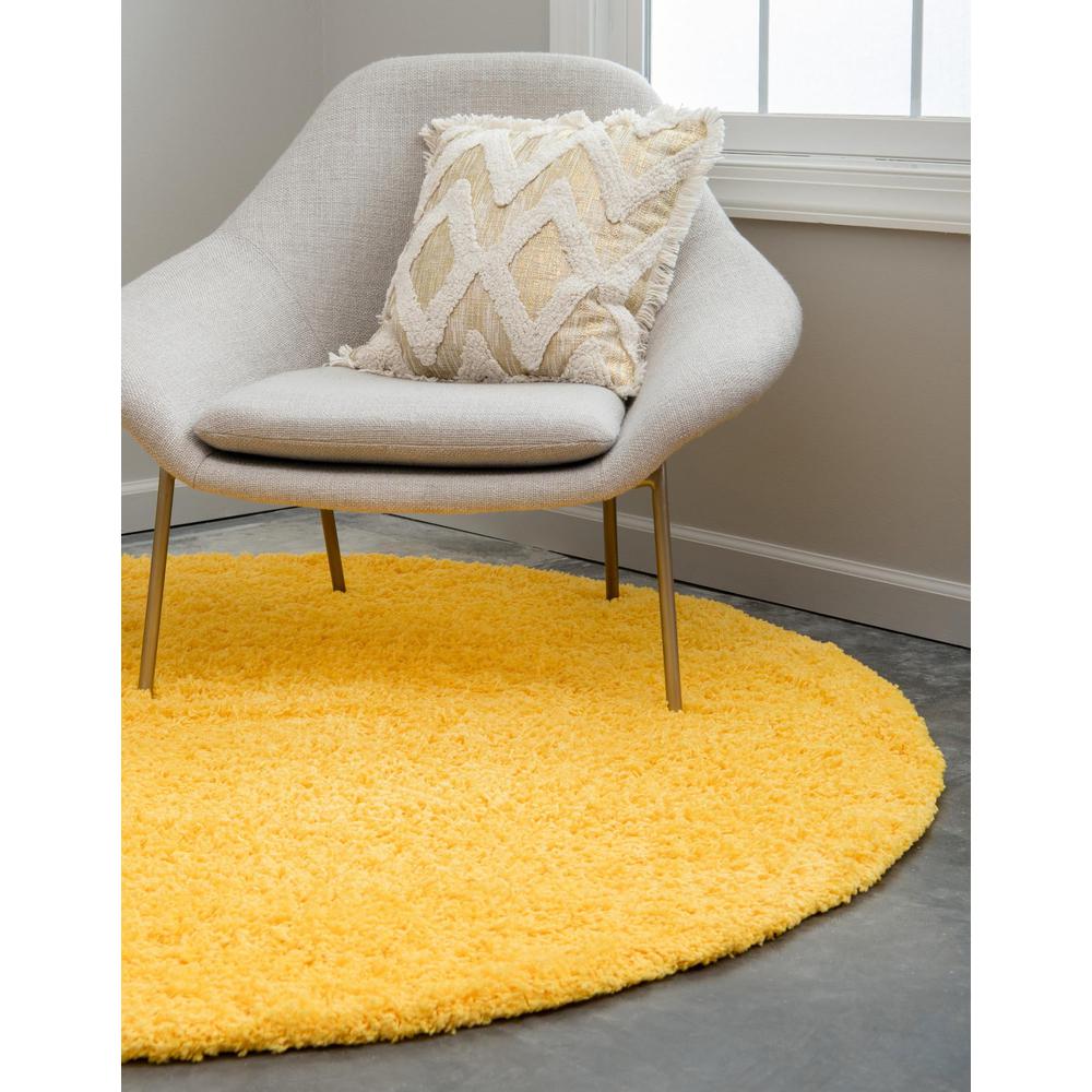 Unique Loom 5 Ft Round Rug in Tuscan Yellow (3151430). Picture 4