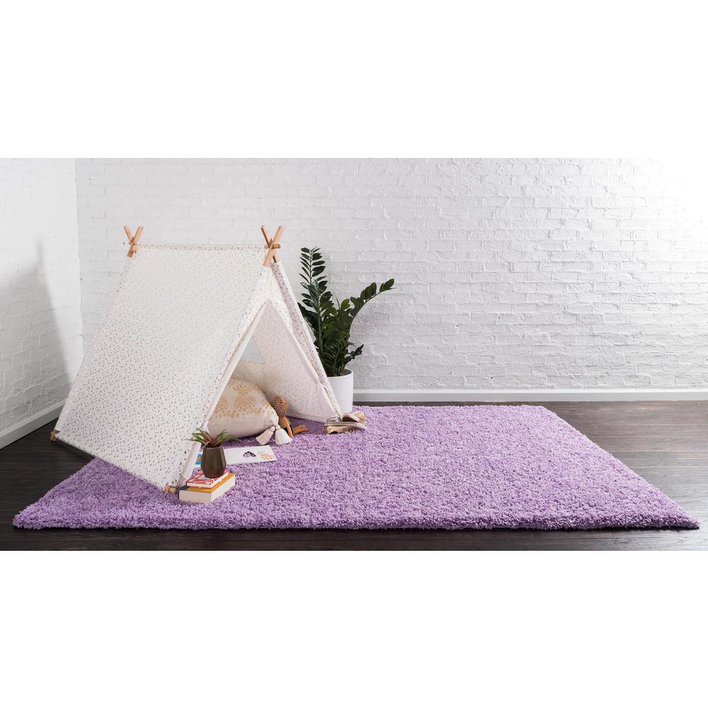 Solid Shag Rug, Lilac (8' 0 x 10' 0). Picture 4
