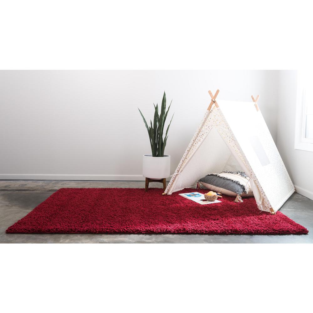 Solid Shag Rug, Cherry Red (8' 0 x 10' 0). Picture 4
