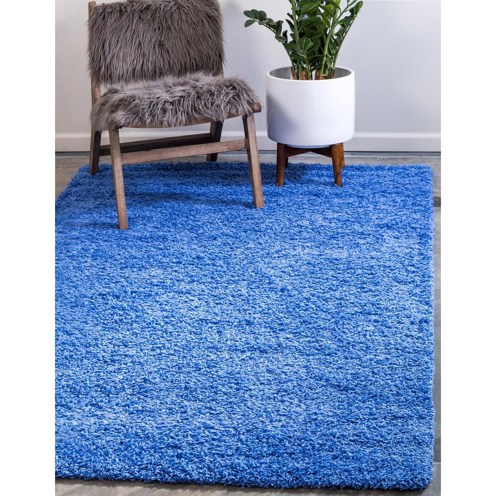 Solid Shag Rug, Periwinkle Blue (8' 0 x 10' 0). Picture 2