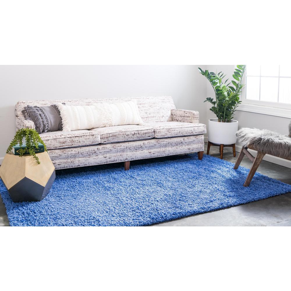 Solid Shag Rug, Periwinkle Blue (8' 0 x 10' 0). Picture 3