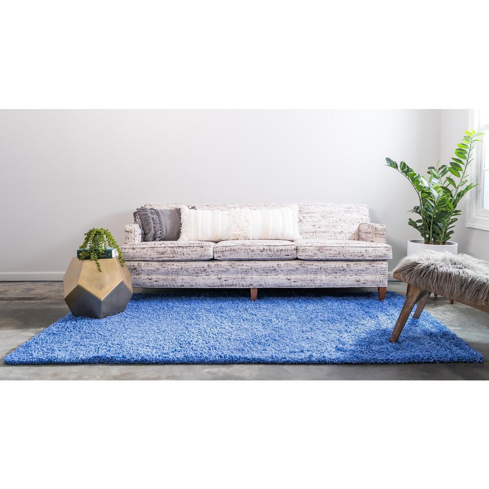 Solid Shag Rug, Periwinkle Blue (8' 0 x 10' 0). Picture 4