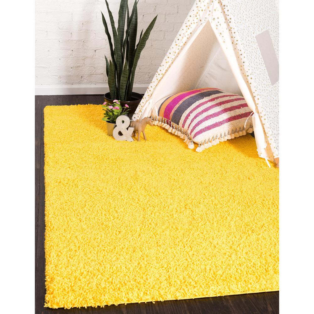 Solid Shag Rug, Tuscan Sun Yellow (8' 0 x 10' 0). Picture 2