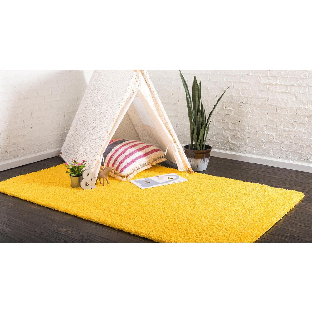 Solid Shag Rug, Tuscan Sun Yellow (8' 0 x 10' 0). Picture 3