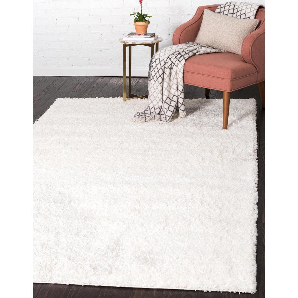Solid Shag Rug, Snow White (8' 0 x 10' 0). Picture 2