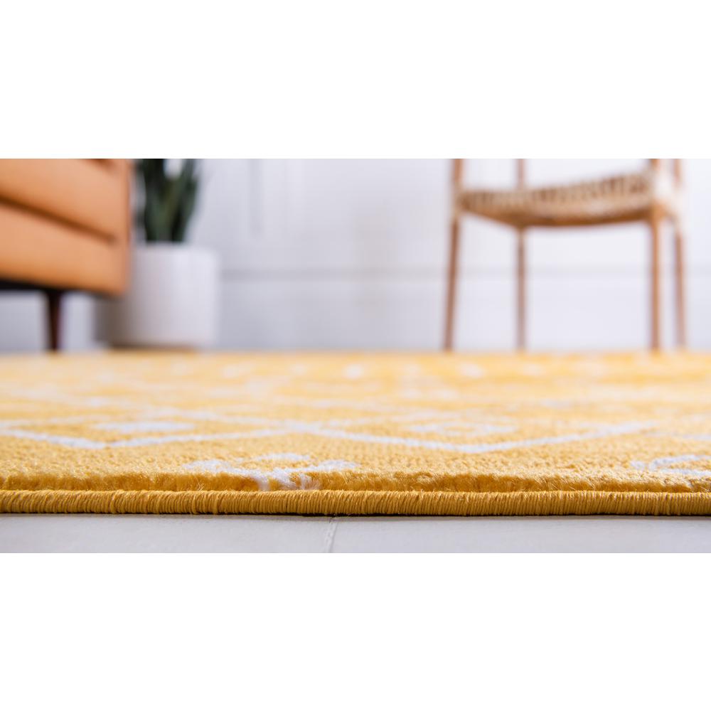 Moroccan Trellis Rug, Yellow/Ivory (10' 8 x 16' 5). Picture 5