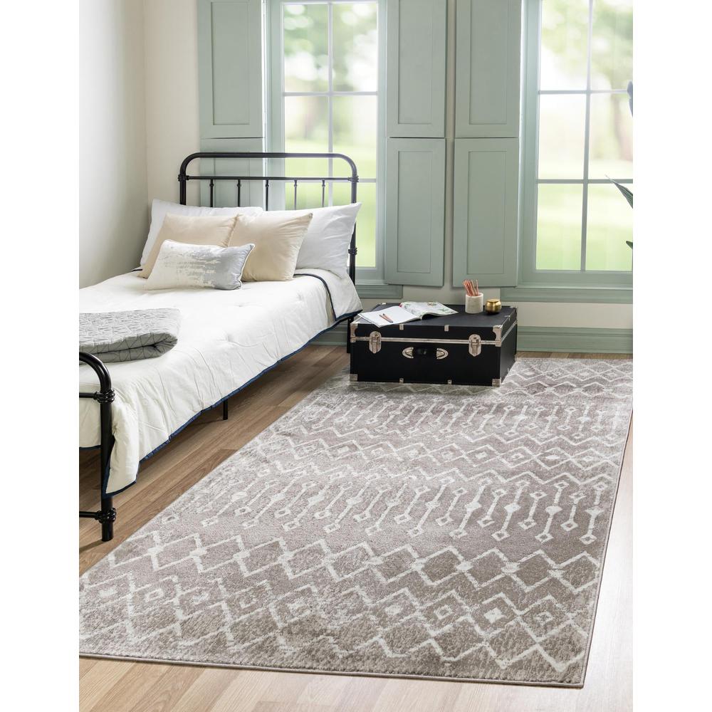 Unique Loom 1 Ft Square Sample Rug in Gray (3161064). Picture 2