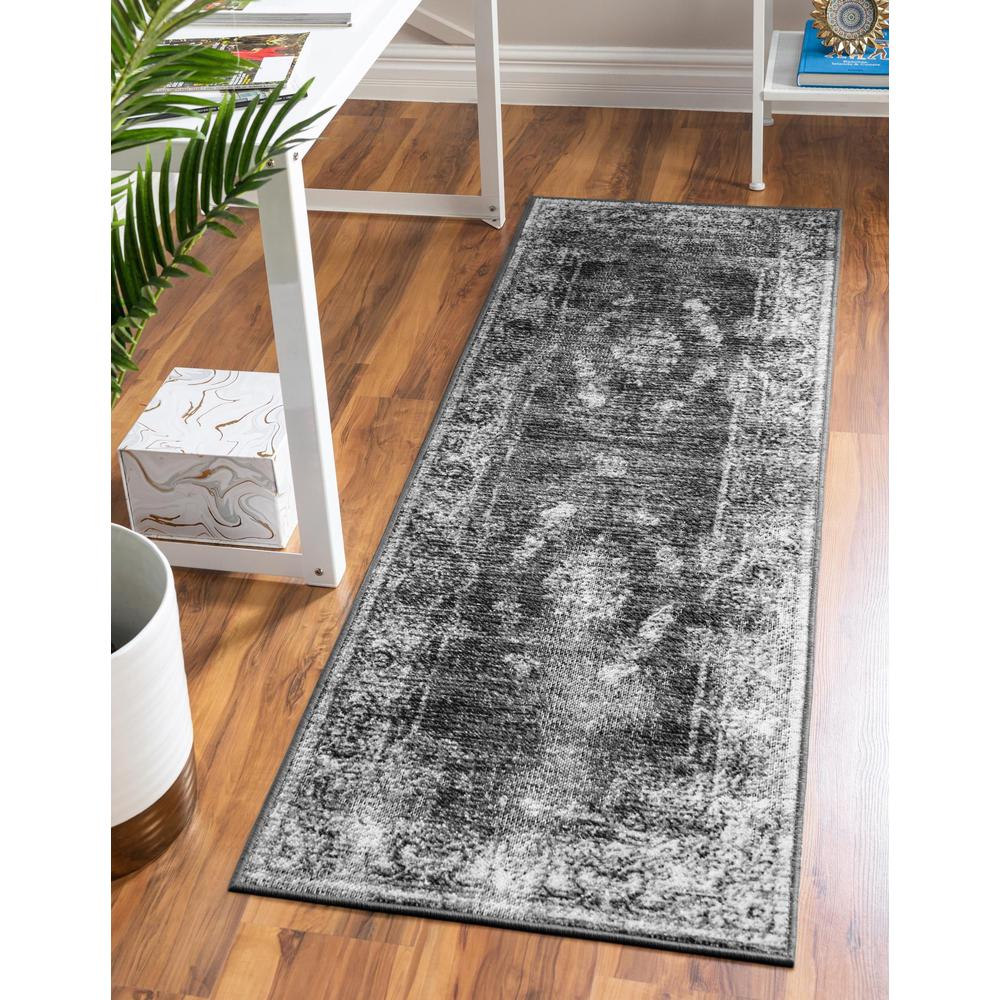 Unique Loom 6 Ft Runner in Charcoal (3149282). Picture 2