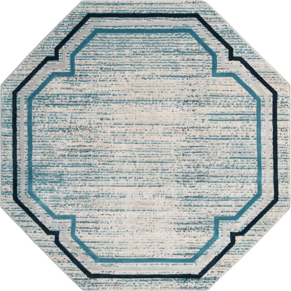 Unique Loom 6 Ft Octagon Rug in Blue (3154367). The main picture.