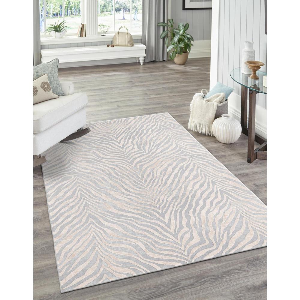 Finsbury Meghan Area Rug 7' 10" x 10' 0", Rectangular Gray and Ivory. Picture 2