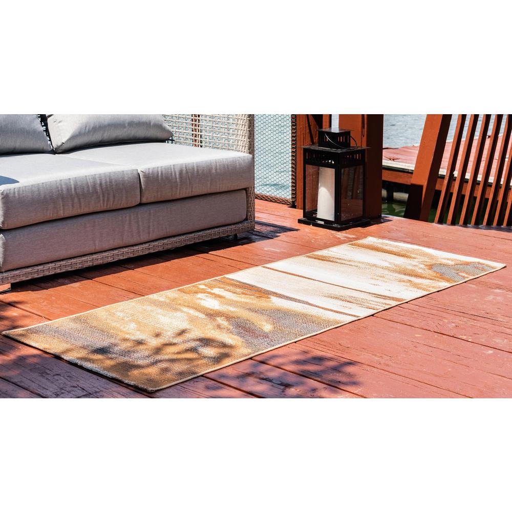Outdoor Modern Collection, Area Rug, Brown, 2' 7" x 5' 3", Runner. Picture 3