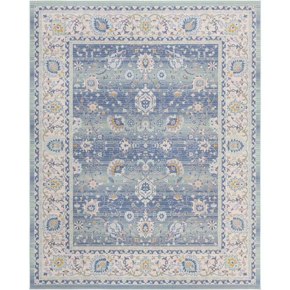 Unique Loom Rectangular 10x14 Rug in French Blue (3155007). Picture 1