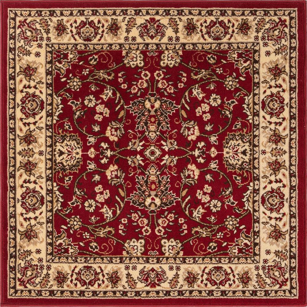 Unique Loom 4 Ft Square Rug in Burgundy (3152863). Picture 1