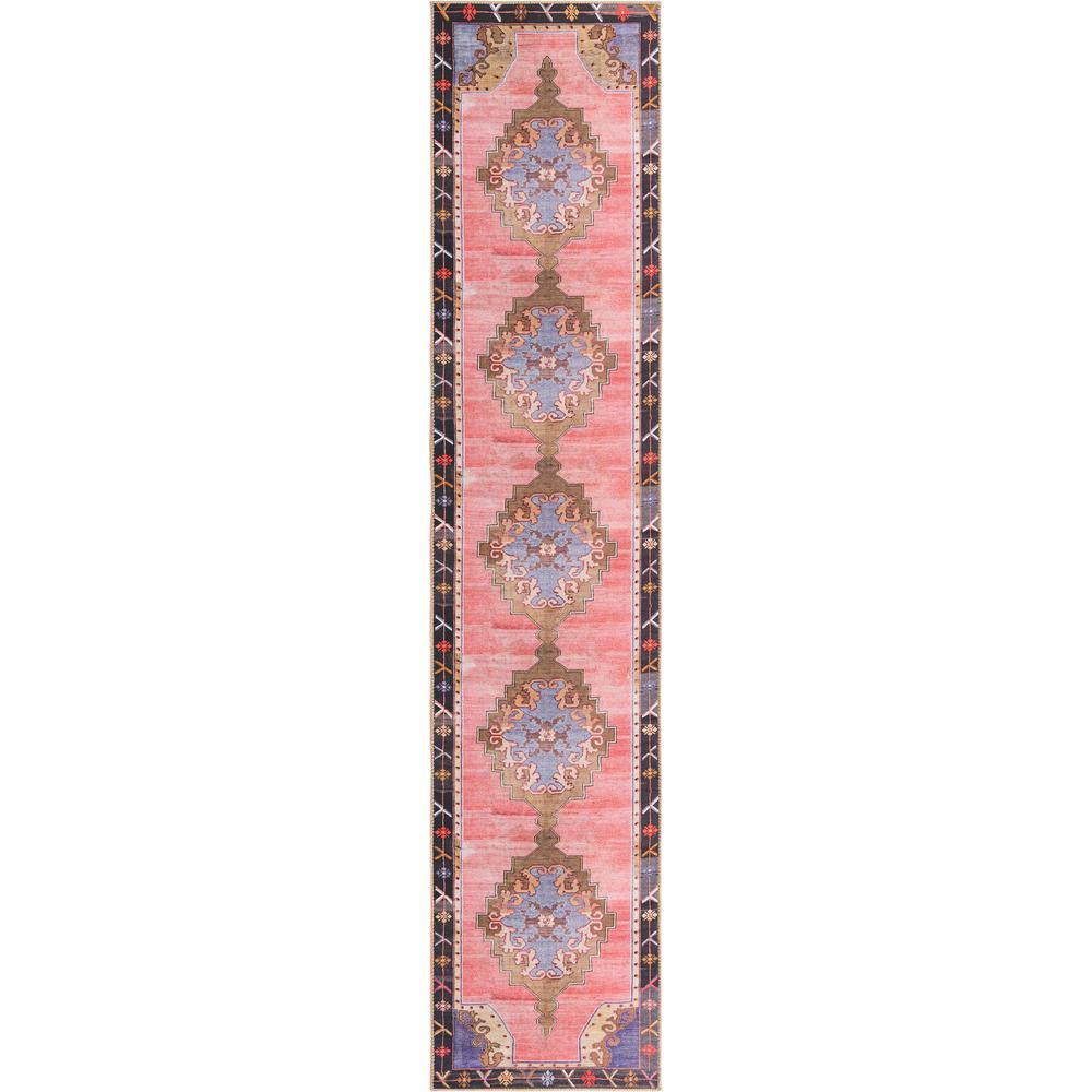 Unique Loom 12 Ft Runner in Pink (3161178). Picture 1