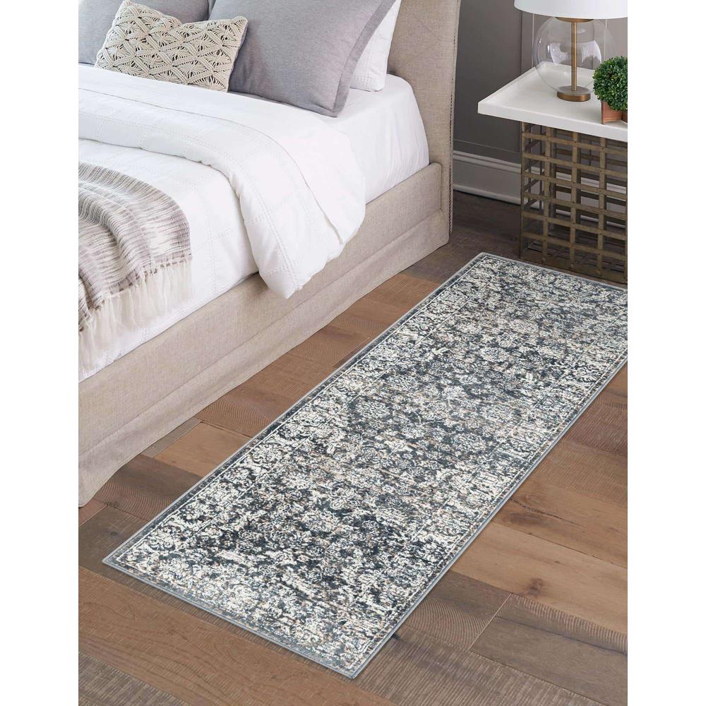 Uptown Area Rug 2' 7" x 13' 11" Runner Navy Blue. Picture 2