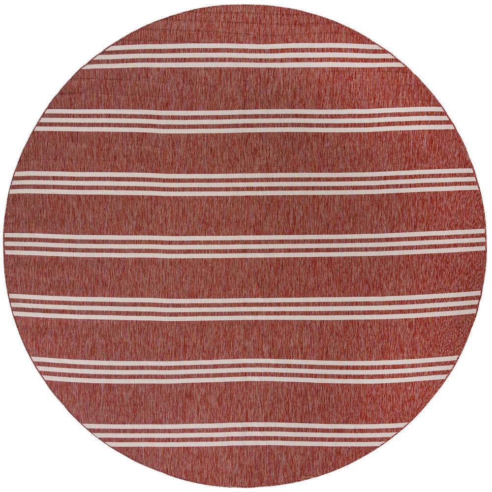 Jill Zarin Outdoor Anguilla Area Rug 13' 0" x 13' 0", Round Rust Red. Picture 1