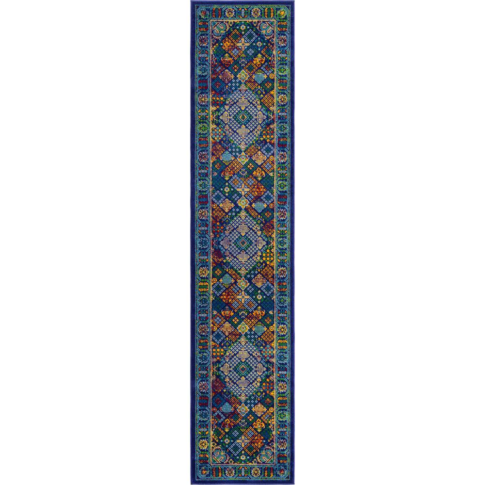 Unique Loom 12 Ft Runner in Blue (3160831). Picture 1