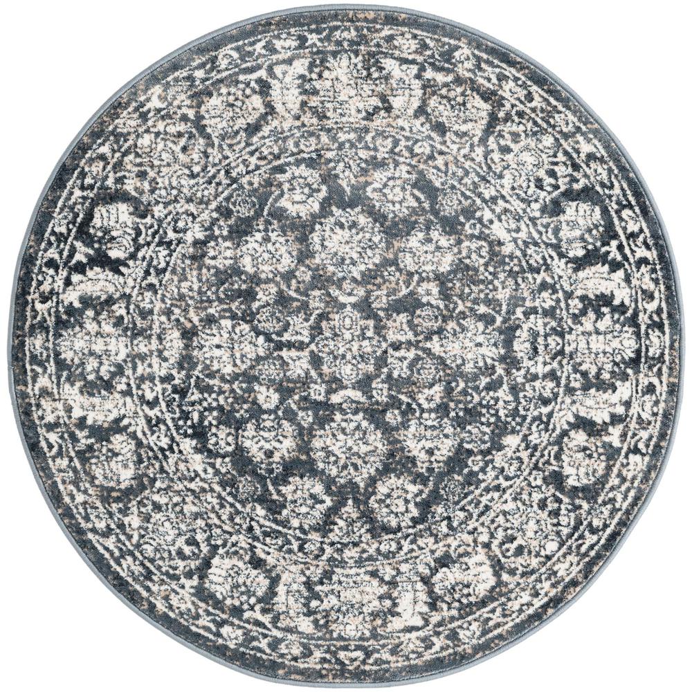 Uptown Area Rug 3' 3" x 3' 3", Round, Navy Blue. Picture 1