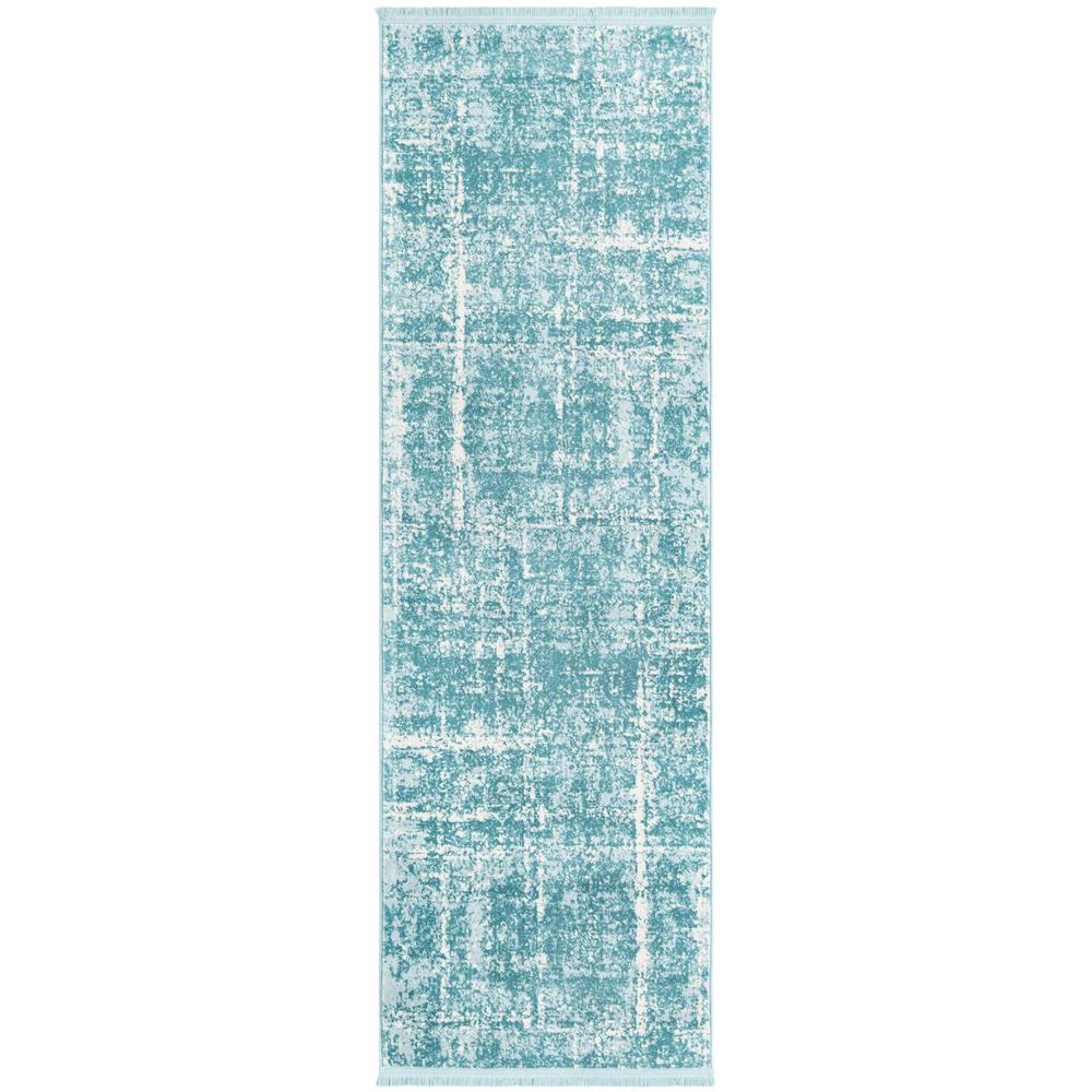 Uptown Lexington Avenue Area Rug 2' 7" x 8' 0", Runner Turquoise. Picture 1