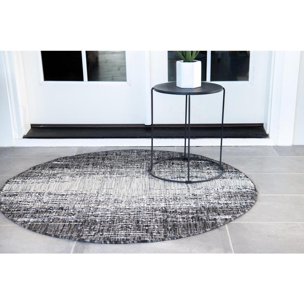 Unique Loom 3 Ft Round Rug in Gray (3159618). Picture 3