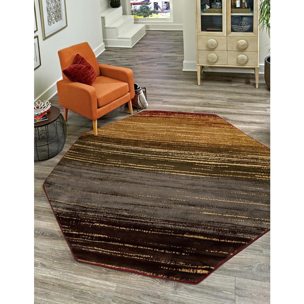 Barista Collection, Area Rug, Beige 7' 0" x 7' 0", Octagon. Picture 1