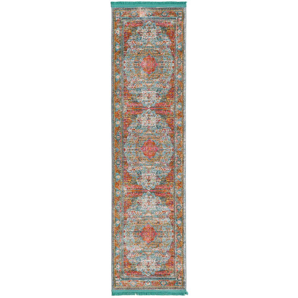 Baracoa Collection, Area Rug, Light Blue, 2' 2" x 8' 0", Runner. Picture 1