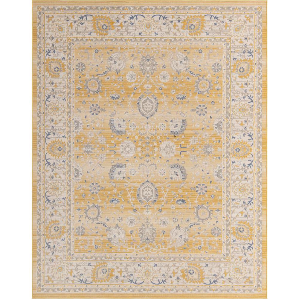 Unique Loom Rectangular 8x10 Rug in Tuscan Yellow (3155027). Picture 1
