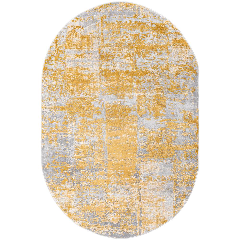 Finsbury Elizabeth Area Rug 5' 3" x 8' 0", Oval Yellow. Picture 1