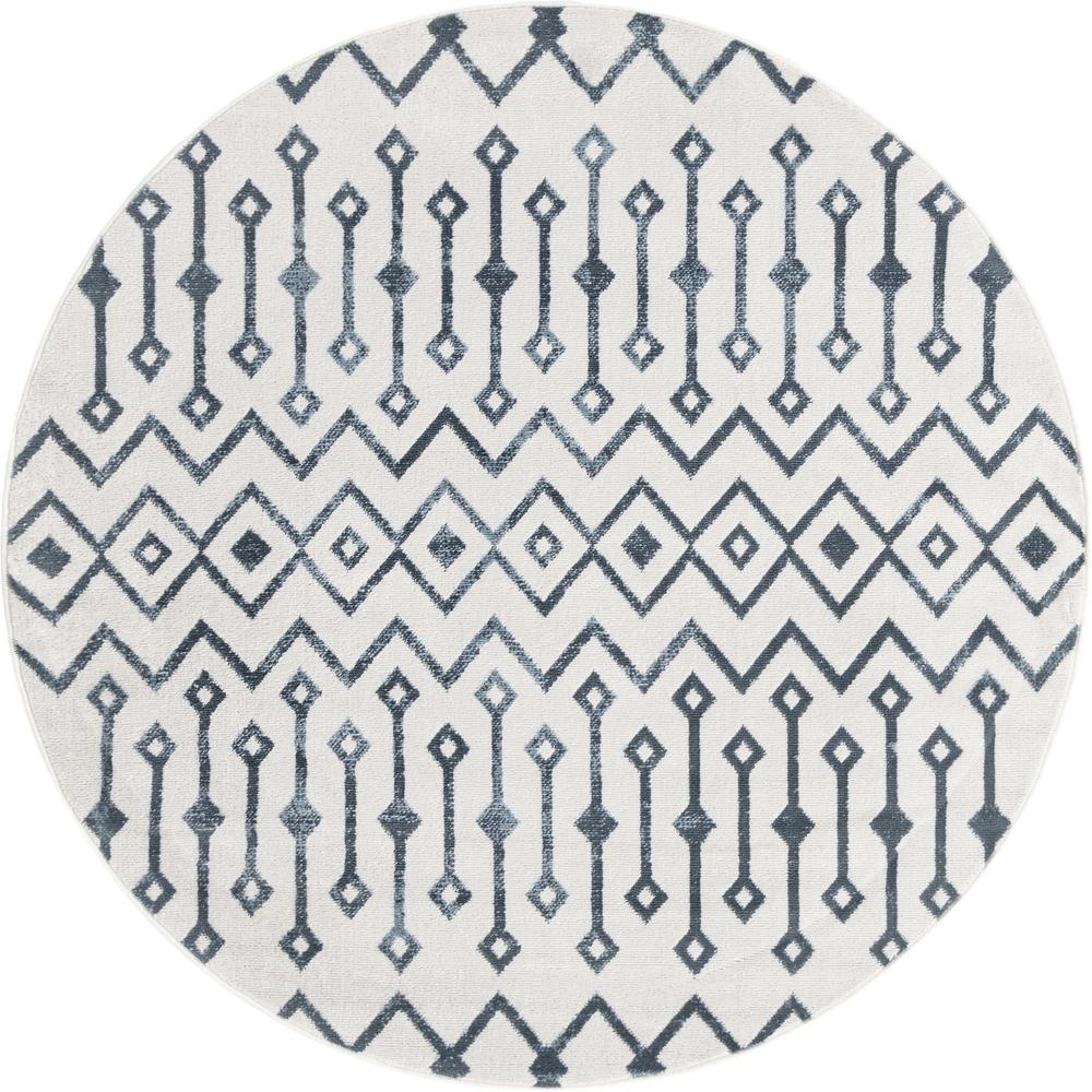 Unique Loom 5 Ft Round Rug in Ivory (3161031). Picture 1