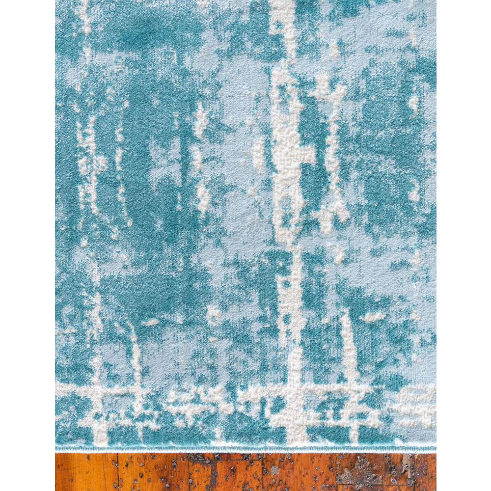 Uptown Lexington Avenue Area Rug 2' 7" x 13' 11", Runner Turquoise. Picture 9