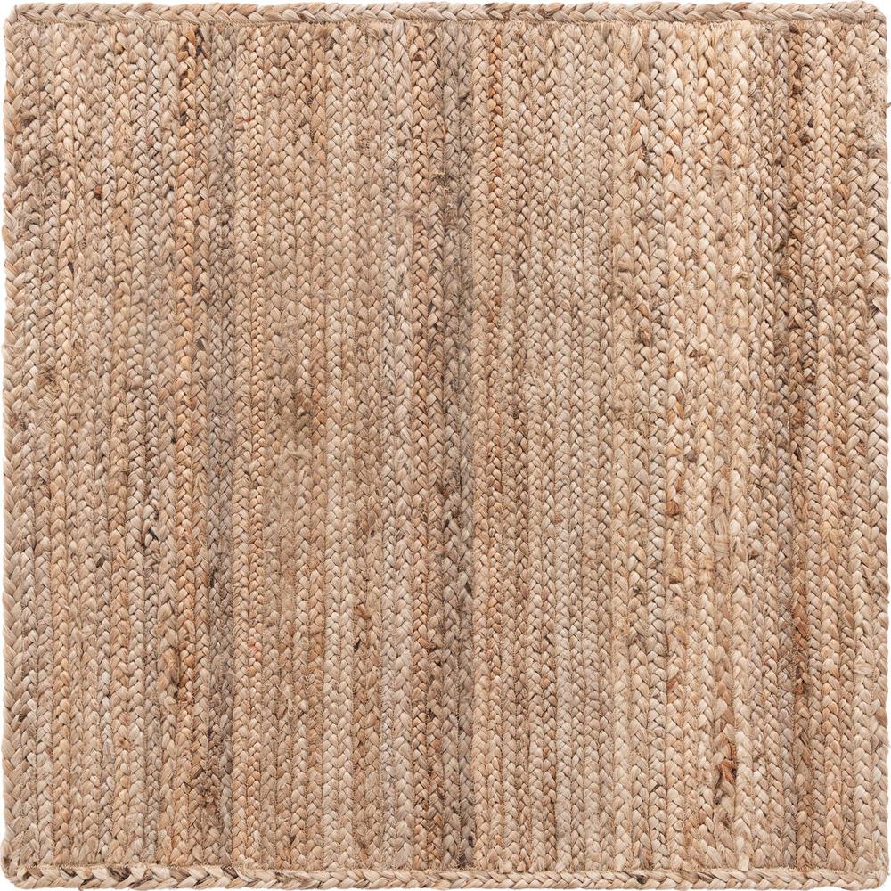 Unique Loom 3 Ft Square Rug in Natural (3150059). Picture 1