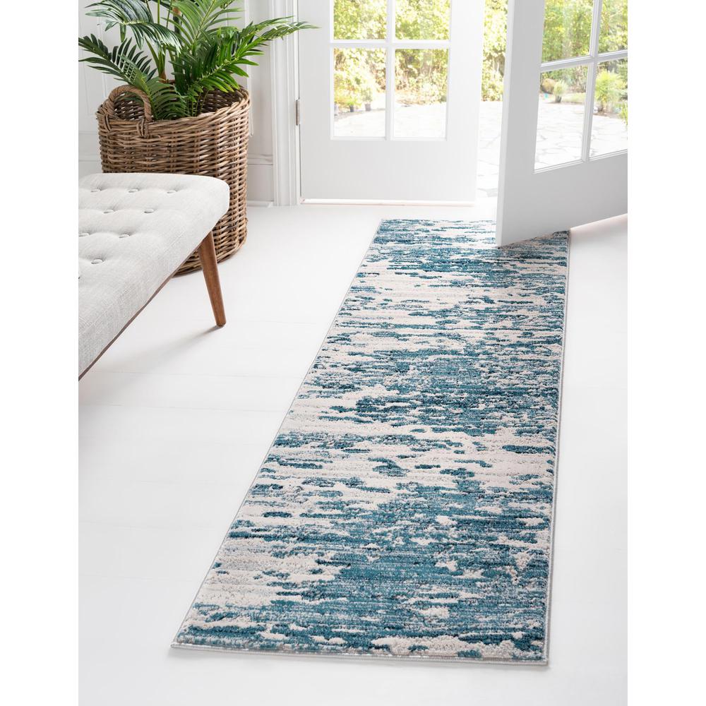 Unique Loom 6 Ft Runner in Blue (3154178). Picture 2