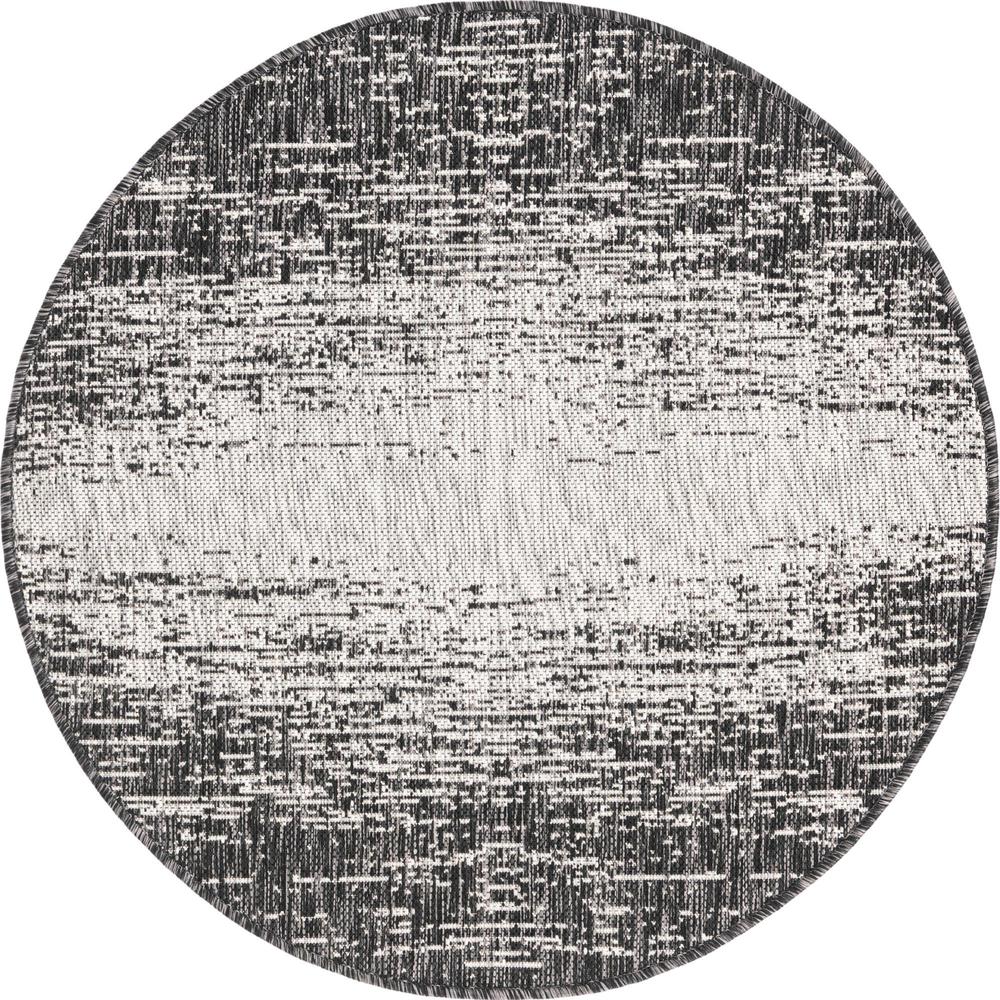 Unique Loom 3 Ft Round Rug in Gray (3159618). Picture 1