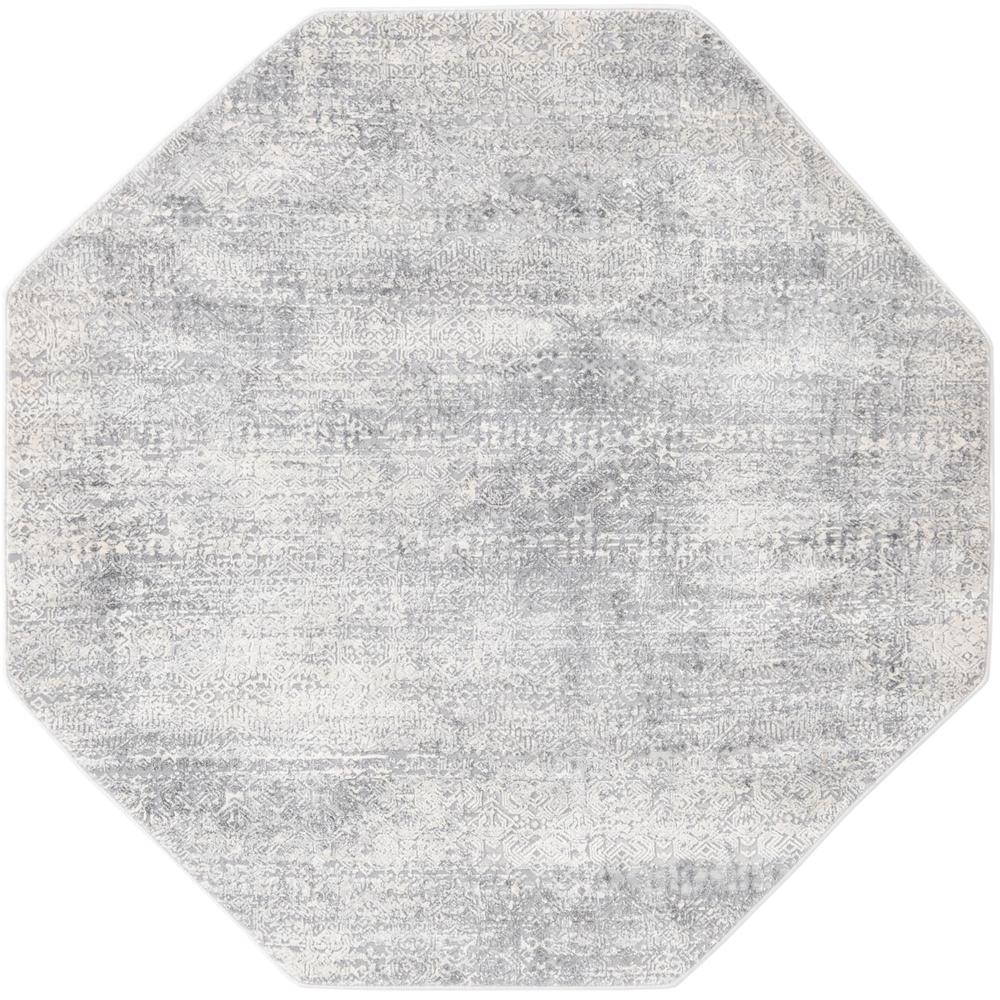 Finsbury Sarah Area Rug 5' 3" x 5' 3", Octagon Gray. Picture 1