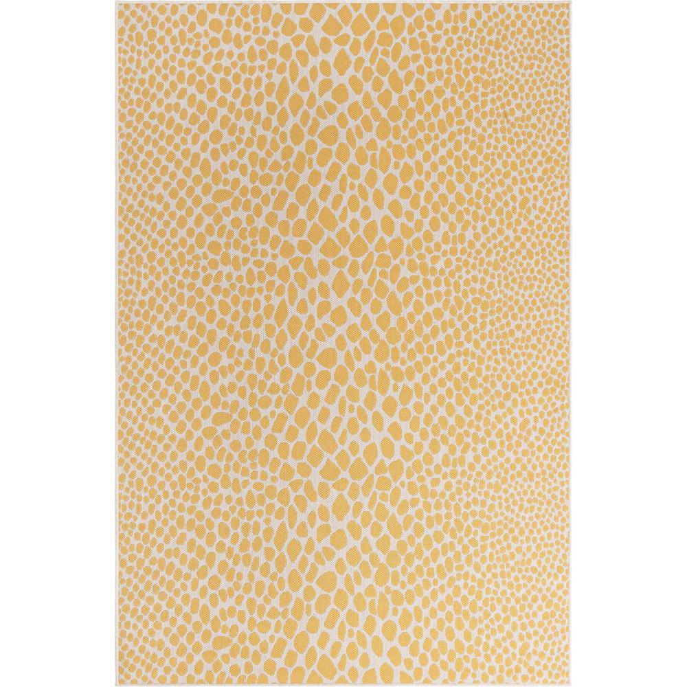 Jill Zarin Outdoor Cape Town Area Rug 6' 0" x 9' 0", Rectangular Yellow Ivory. Picture 1
