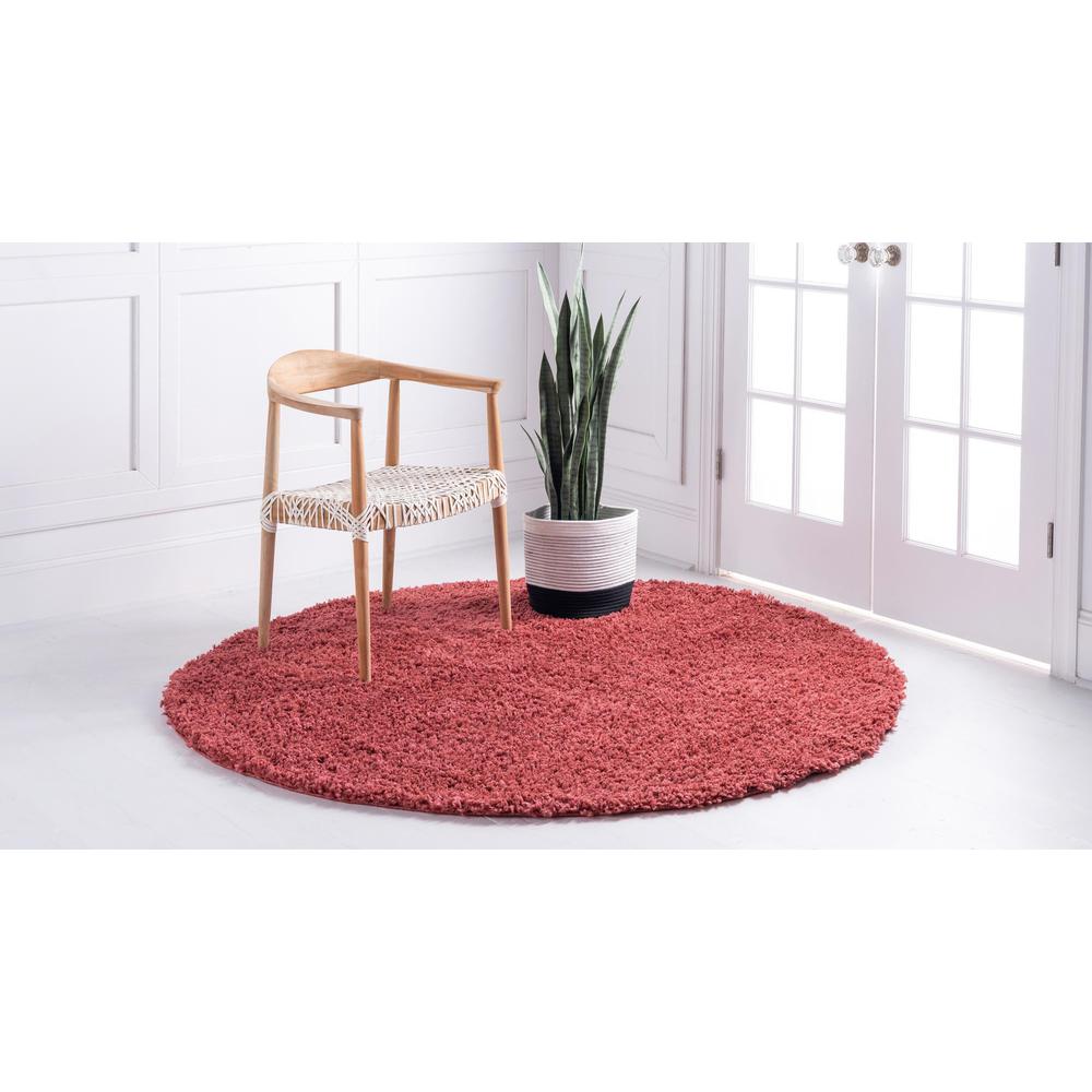 Unique Loom 2 Ft Round Rug in Poppy (3153438). Picture 4
