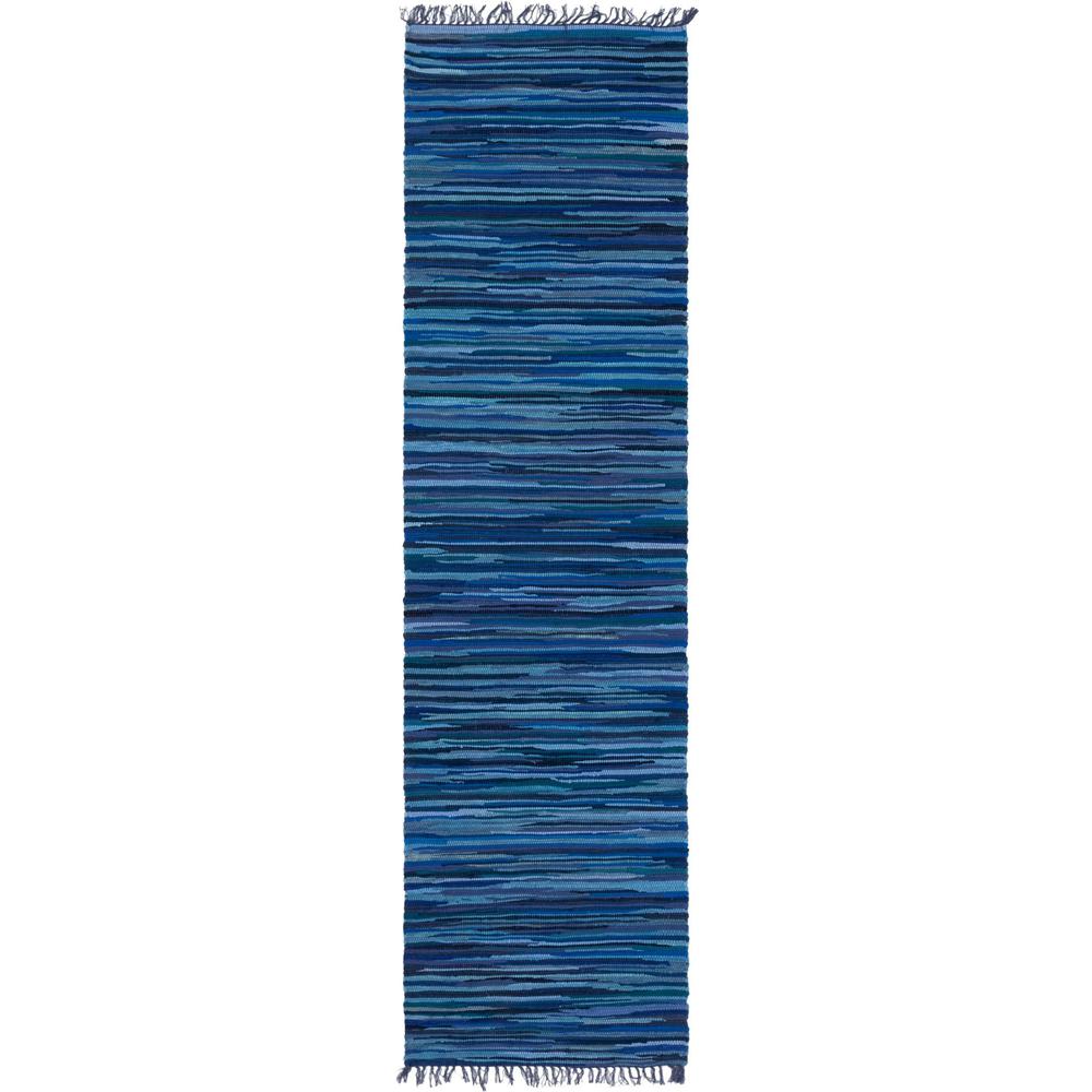 Unique Loom 10 Ft Runner in Navy Blue (3145260). Picture 1