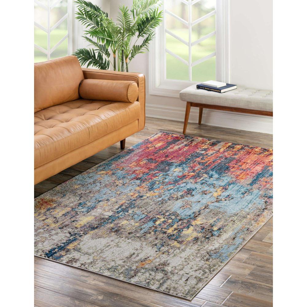 Downtown Chelsea Area Rug 6' 1" x 9' 0", Rectangular Multi. Picture 3