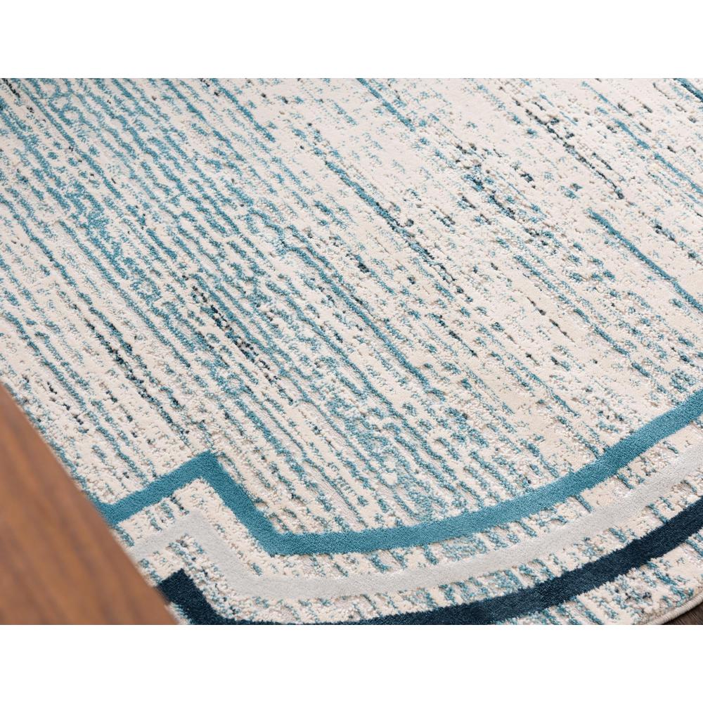 Unique Loom 8x10 Oval Rug in Blue (3154364). Picture 6