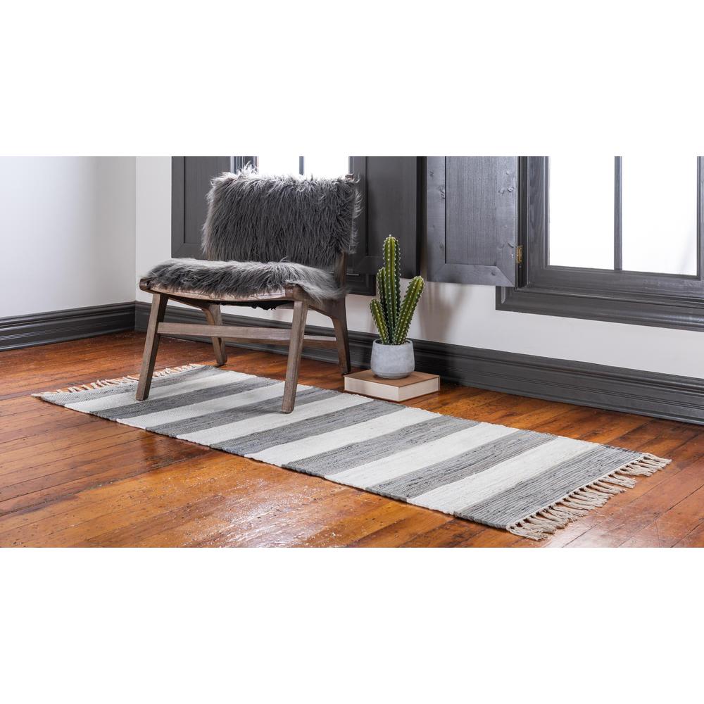 Unique Loom 10 Ft Runner in Gray (3153108). Picture 3