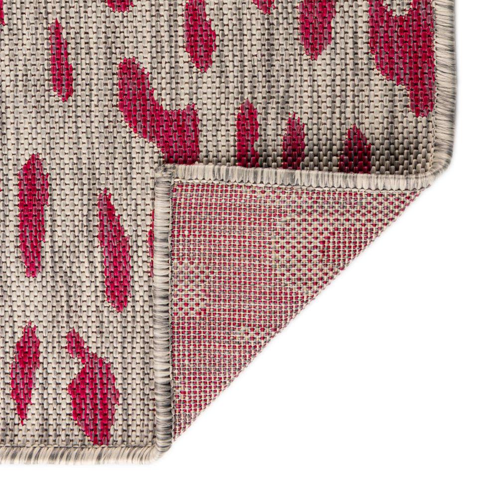Outdoor Safari Collection, Area Rug, Pink Gray, 5' 3" x 8' 0", Rectangular. Picture 5