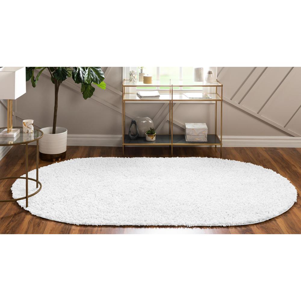 Unique Loom 5x8 Oval Rug in Ivory (3153339). Picture 4