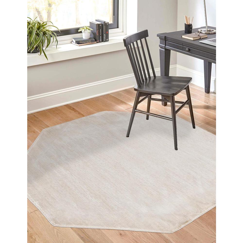 Finsbury Kate Area Rug 5' 3" x 5' 3", Octagon Ivory. Picture 2