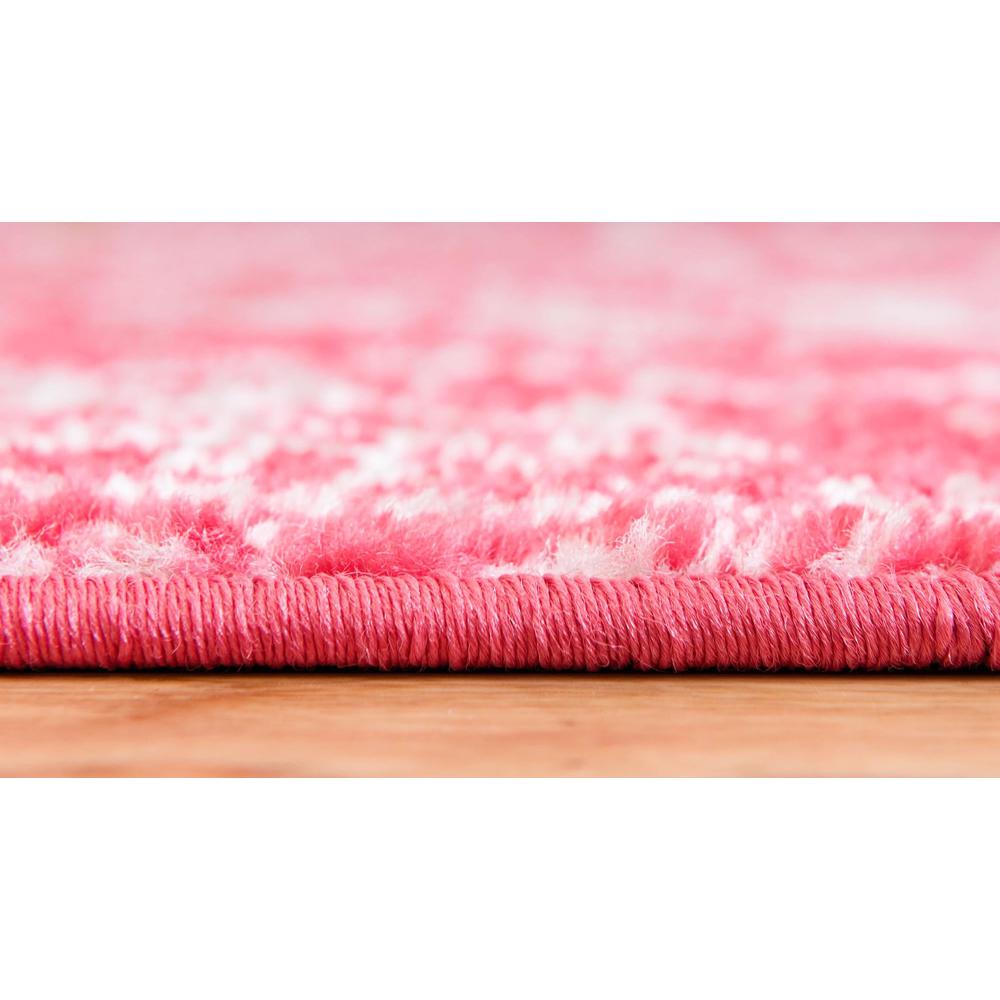 Unique Loom 5 Ft Round Rug in Pink (3150501). Picture 5